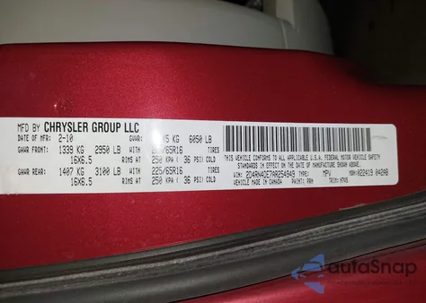 2010 Dodge Grand Caravan Se from USA, damaged, VIN 2D4RN4DE7AR254949